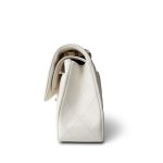 White Caviar Quilted Classic Flap Small LGHW - Image 4