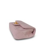 24P Pink Caviar Quilted Sweetheart Mini Flap Aged Gold Hardware - Image 4