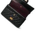 Black Crumpled Calfskin Quilted Reissue 2.55 225 Aged Gold Hardware - Image 10