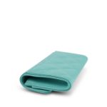 24C Turquoise Caviar Quilted Card Holder Light Gold Hardware - Image 2