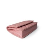 19S Iridescent Pink Caviar Quilted Wallet on Chain WOC - Image 7