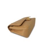 Beige Caviar Quilted Classic Flap Medium 24K Gold Plated - Image 5
