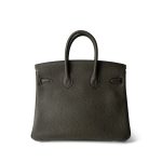 Birkin 25 Vert De Gris Togo Palladium Plated Y Stamp - Image 3