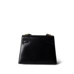 Mini Kelly Sellier Black Box Calfskin Gold Plated (Q) Stamp - Image 7