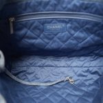 24S Washed Denim Quilted 22 Small Hobo Bag - Image 12