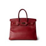 Birkin 35 Rouge Courchevel Gold Hardware (Z) Stamp