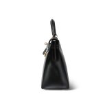 Kelly 28 Sellier Black Box Calfskin Gold Plated A Square Stamp - Image 12
