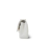 White Caviar Quilted Classic Flap Medium Light Gold Hardware - Image 3