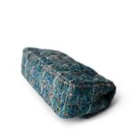 19A Ancient Egypt Turquoise Tweed Quilted Mini Rectangular Flap LGHW - Image 6