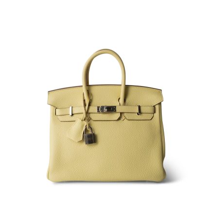 Birkin 25 Jaune Poussin Togo Palladium Plated Z Stamp