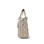 Champagne Metallic Lady Dior Calfskin Medium - Image 4