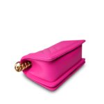 24C Pink Caviar Chevron Quilted Boy Bag Small Aged Gold Hardware m - Image 13