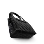 24P Black Shiny Aged Calfskin Nano Kelly Shopper Aged Gold Hardware - Image 11