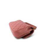 20C Pink Lambskin Quilted Top Handle Flap Aged Gold Hardware - Image 13