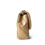 23P Gold Lambskin Quilted Mini Sweetheart Single Flap Bag Aged GHW - Image 3