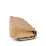 Beige Clair Lambskin Quilted Classic Flap Medium Gold Hardware - Image 6