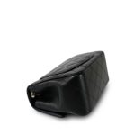 24B Black Lambskin Quilted Mini Square Flap Light Gold Hardware - Image 11
