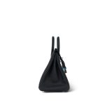 Birkin 25 Bleu Nuit / Bleu De Nord Togo Palladium Plated W Stamp - Image 12
