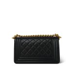 Black Boy Bag Lambskin Quilted Small Aged Gold Hardware - Image 3