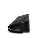 Black Jumbo Caviar Quilted Classic Flap Silver Hardware - Image 12