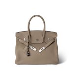 Birkin 30 Trench Togo Palladium Plated U Stamp - Image 11