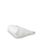 White Calfskin Quilted 22 Hobo Bag Medium Black/Aged Gold Hardware - Image 12