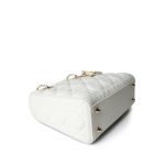 White Lambskin Cannage Lady Dior Small - Image 8