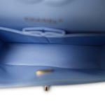 23P Light Blue Caviar Quilted Classic Flap Small Light Gold Hardware - Image 14