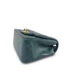 Dark Green Lambskin Quilted Mini Square Flap LGHW - Image 3