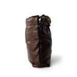 23A Brown Calfskin Quilted Mini 22 Bag Antique Gold Hardware - Image 11