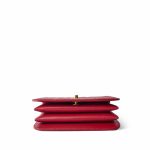 23B Red Caviar Quilted Mini Flap with Handle Flap Aged Gold Hardware - Image 8