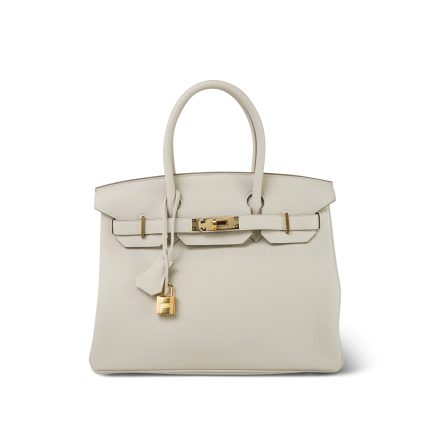 Birkin 30 Craie Veau Togo Gold Plated C Stamp