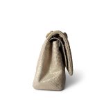 Iridescent Beige Python Classic Flap Jumbo LGHW - Image 5