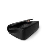 21B Black Lambskin Quilted Classic Flap Medium Rose Gold Hardware - Image 9