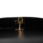 Mini Kelly 20 Sellier Black Box Calfskin Gold Plated B Stamp - Image 10