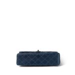 16B Navy Caviar Quilted Classic Flap Medium Ruthenium Hardware - Image 7