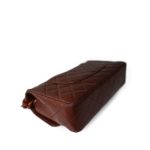 Vintage Brown Lambskin Quilted Single Flap Medium Tortoiseshell Hardware - Image 8