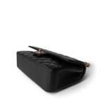 21B Black Lambskin Quilted Classic Flap Medium Rose Gold Hardware - Image 10