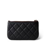 Black Caviar Quilted Classic O Case Pouch Mini LGHW - Image 5