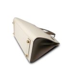Birkin 25 Bi-Color Horseshoe (HSS) Craie/Etoupe Epsom Gold Plated Z Stamp - Image 11