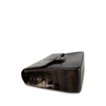 Bronze/Burgundy Alligator Single Flap Jumbo Ruthenium Hardware - Image 12