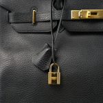 Birkin 35 Black Ardennes Gold Plated [G] Stamp - Image 2