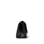 19A Black Aged Calfskin Quilted Mini Reissue 2.55 Flap Gold Hardware Light gold - Image 4