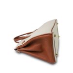 Birkin 25 Bi-Color Horseshoe (HSS) Craie/Gold Taurillon Gold Plated Y Stamp - Image 13