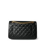 Black Crumpled Calfskin Quilted Reissue 2.55 225 Aged Gold Hardware - Image 3