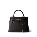 Kelly Sellier 28 Black Epsom Gold Plated Y Stamp