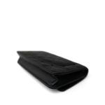 Black Caviar Quilted Wallet on Chain WOC Silver Hardware - Image 9