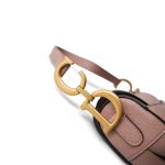 Dior Blush Grained Calfskin Saddle Bag w/ Strap - Image 11