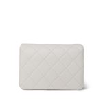 22C White Caviar Quilted Like A Wallet Flap Bag LGHW - Image 7