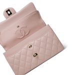 21C Rose Clair Caviar Quilted Classic Flap Small LGHW - Image 11